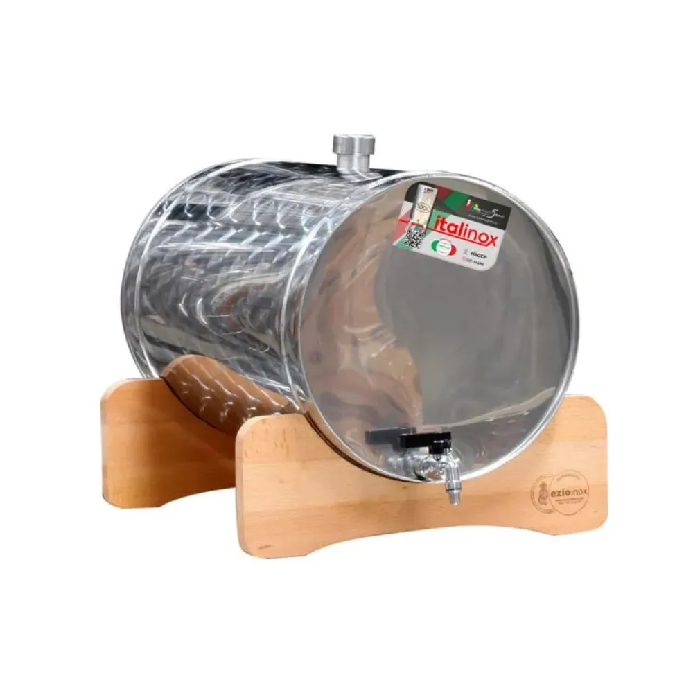 Butoi Inox Tuica 45 L cu dop, Italinox - imagine 2