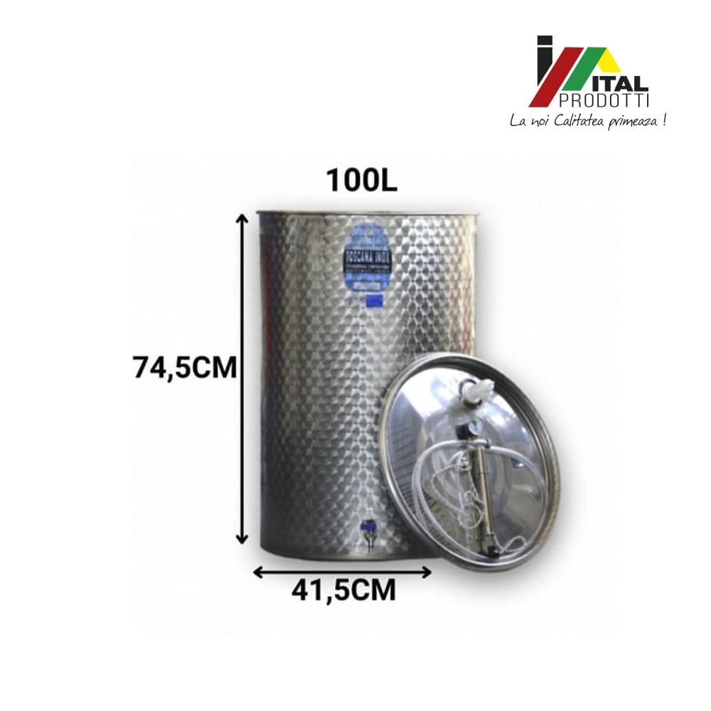 Cisterna Inox Vin 100 l, Toscana Inox - imagine 2