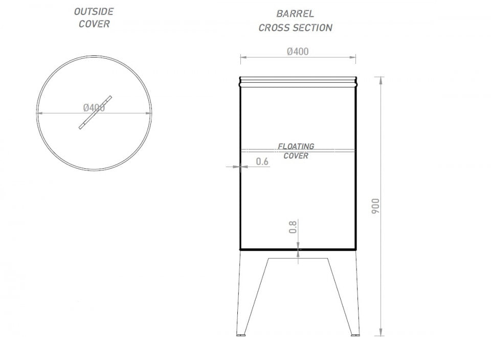 Butoi Inox Vin 75 L - imagine 3